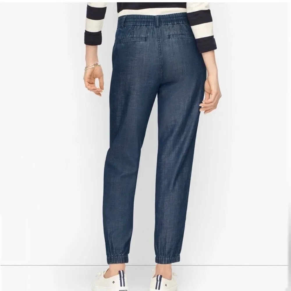 Talbots Relaxed Fit Chambray Joggers Size Small